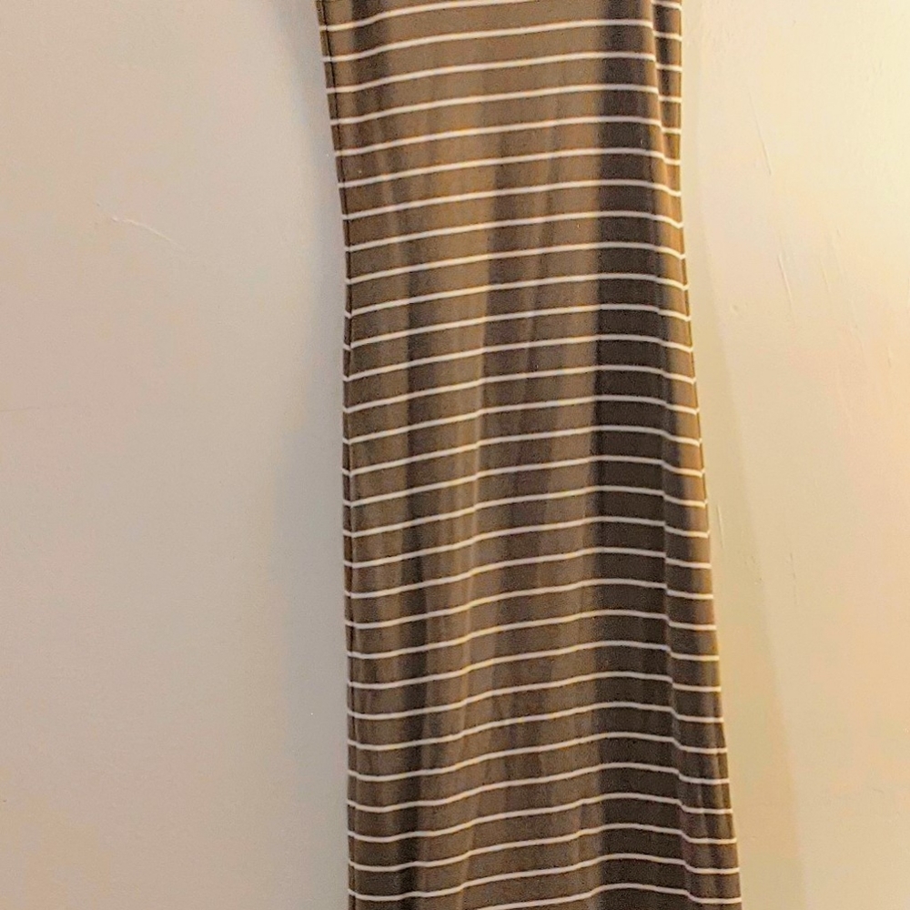 String stripe long dress